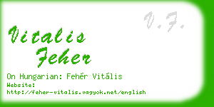 vitalis feher business card